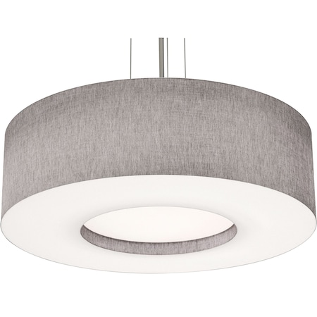 Afx Montclair 30in. LED Pendant, Satin Nickel Finish, Grey Shade MCP3044L5AJUDSN-GY